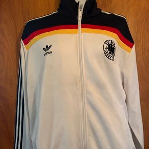 Adidas White and Black Track Jacket